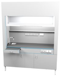 Шкаф вытяжной с сантехникой ШВ НВК 1800 МОН+ (1800x716x2200)